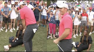 Rory McIlroys Ball Hits and LANDS On Spectators Lap [upl. by Ursala]