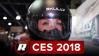 CES 2018 Check out the Fenix AR augmented reality helmet from Skully Technologies [upl. by Huntingdon]