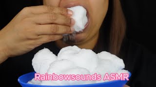 ASMR fresh powdery ice eating sit down asmr iceeating satisfying oddlysatisfying [upl. by Dolley782]