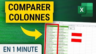 Comment comparer 2 colonnes sur Excel [upl. by Chrisse]