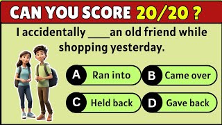 Phrasal Verb Quiz  Can You Score 2020 Challenge 1 [upl. by Gar477]