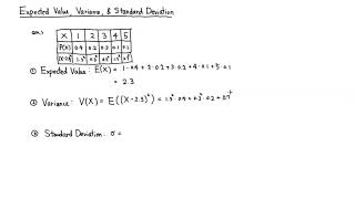 Expected Value Variance amp Standard Deviation [upl. by Etnor580]