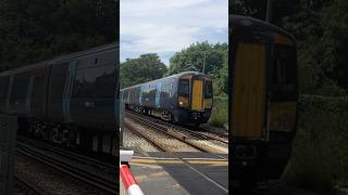 Class 375805  375823 Arriving at Chartham Station and Level Crossing 27062024 [upl. by Nove]