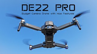 The DE22PRO Camera Drone has some nice features  Review [upl. by Lewap456]