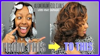 HOW TO Do Aluminum Foil Curls for LESS HEAT DAMAGE [upl. by Tihor]