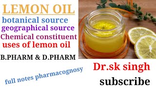 lemon oil pharmacognosy [upl. by Shanney]