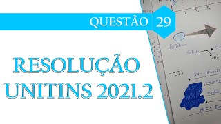 Resolução  Unitins 20212  Química  Questão 29 [upl. by Elka]