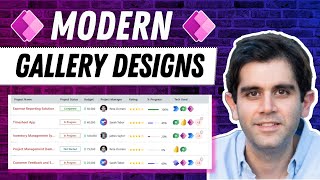 Power Apps MODERN Gallery Design  StepbyStep Tutorial [upl. by Cirdec620]