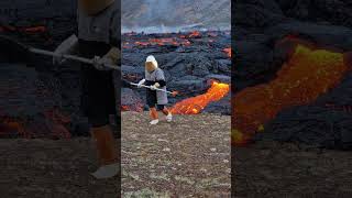 Volcano volcano iceland dangerous shortsvideo viral shorts [upl. by Yenwat884]