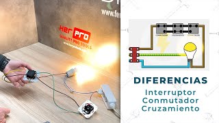 Diferencias Interruptor Conmutador y Cruzamiento  ¿Cómo utilizarlos [upl. by Ybsorc]