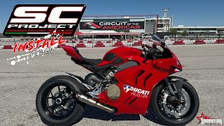 Ducati Panigale V4 SC Project exhaust install [upl. by Angell456]