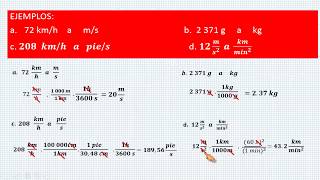 CONVERSIONES DE UNIDADES DEL SISTEMA INTERNACIONAL  EJERCICIOS [upl. by Einnol]