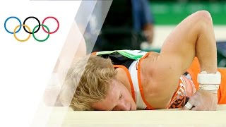 Defending champ slips from horizontal bar [upl. by Levesque]