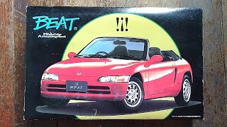 Aoshima 124 Honda Beat Midship Amusement  Plastic Model Kit Unboxing [upl. by Jarrow]