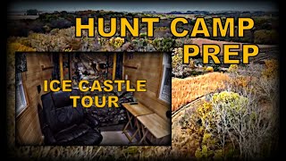 Deer Camp Prep amp Ice Castle Fish House  Camper Tour deerhunting [upl. by Breen]