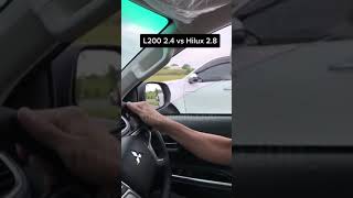 Mitsubishi L200 🔱 24 VS 28 Toyota Hilux💁🏼‍♂️ Speedtest [upl. by Keily]