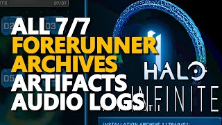 All Forerunner Archives Artifacts Audio Logs Halo Infinite [upl. by Yebot]