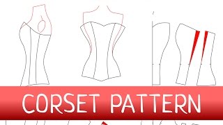 Corset Pattern How to make a corset FREE PATTERN [upl. by Robenia474]