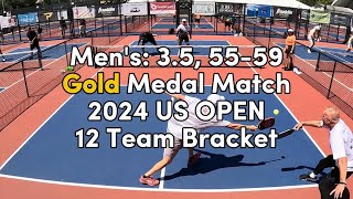 MENS 35 5559 Gold Medal Pickleball Match  US OPEN 2024 [upl. by Negrom]