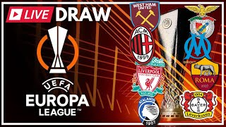 EUROPA LEAGUE QUARTER FINAL DRAW  LIVE  WEST HAM  AC MILAN  BENFICA  ROMA [upl. by Latsirc]