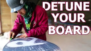 How To Detune Your New Snowboard for Park [upl. by Mikaela]