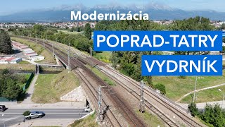 Modernizácia železničnej trate PopradTatry  Vydrník september 2024 [upl. by Erv]