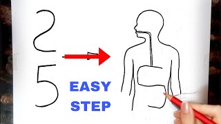 How to Draw Human Digestive system diagram class 10  Class 10 Science Diagram [upl. by Eniamrehc]