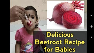 Healthy Delicious Beetroot Recipe for Babies6 Months 2 Years Vegetable Immune BoosterGrowth [upl. by Gerti]