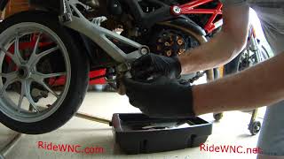 Ducati M1100 12223 Mile Oil Change [upl. by Mckale]