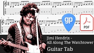 Jimi Hendrix  All Along The Watchtower Guitar Tabs TABS [upl. by Itnahsa]