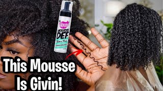 Trying Mousse On My Natural Hair  Wash And Go Tutorial [upl. by Ardnikat]