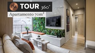 TOUR 360°  Apartamento Decorado 70m² [upl. by Leiria480]