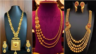 beautiful gold beads design haramlong haramgold jewellerylong necklacewedding haram kmchoice [upl. by Leipzig555]