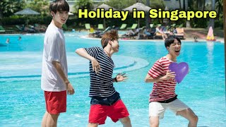 BTS Play water game in singapore  Hindi dubbing [upl. by Eelana643]