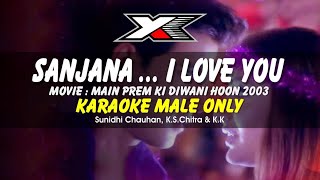 Sanjana I Love You Karaoke  Male Only [upl. by Yrovi]