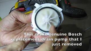 Bosch dishwasher E23E24 E25 error part 2 maybe not a drain pump fault details on reassembly [upl. by Aimik]