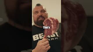 Eddie Hall Cooks MASSIVE Steak for Lunch [upl. by Eydie]