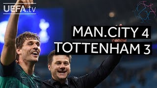 MANCHESTER CITY 43 TOTTENHAM UCL HIGHLIGHTS [upl. by Wilmer]