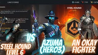 Shadow fight 3  Steel hound level 6 gameplay  steel hound vs an okay fighters and azuma hero3 [upl. by Oruam]