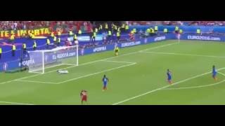 Eder que golo expetacular Portugal vs France 10 Euro 2016 Final [upl. by Jolynn]