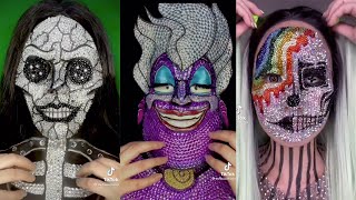 RHINESTONE MAKEUP REMOVAL  HALLOWEEN MAKEUP  ASMR [upl. by Aracal]