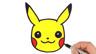 How to draw Pikachus Head Easy  Pokemon [upl. by Bevin]