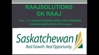 Part  8  Saskatchewan SINP PNP Program Canada Migration PR Process [upl. by Janessa]