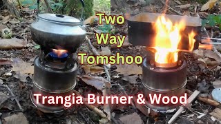 Two Way Tomshoo  Trangia Burner amp Wood  Hot Autumnal Soup [upl. by Iborian]