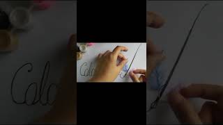 Colourful word painting by craft art shorts viralvideo painting [upl. by Florry]