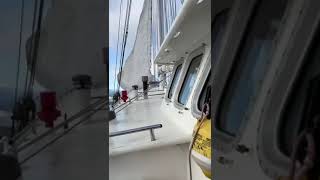 Setting a staysail [upl. by Klimesh]