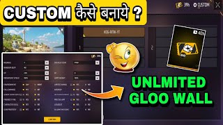 Free Custom Room Card  Unlimited Gloo Wall Custom Kaise Banaen  How To Create Custom In Free Fire [upl. by Gnurt]