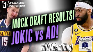 Anthony Davis vs Nikola Jokic Draft Recap 15 seconds per pick SPEED mock with Adam King [upl. by Iruyas]