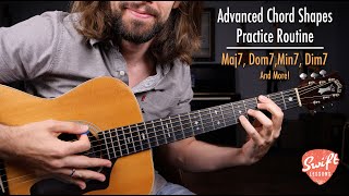 Advanced Chords Practice Routine  Guitar Lesson for Jazz RampB and Blues [upl. by Dnomyar]