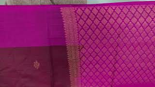 Deep maroon light weight kanjivaram silk saree AC1329 maroonsaree weightlesssarees handloom [upl. by Duahsar]